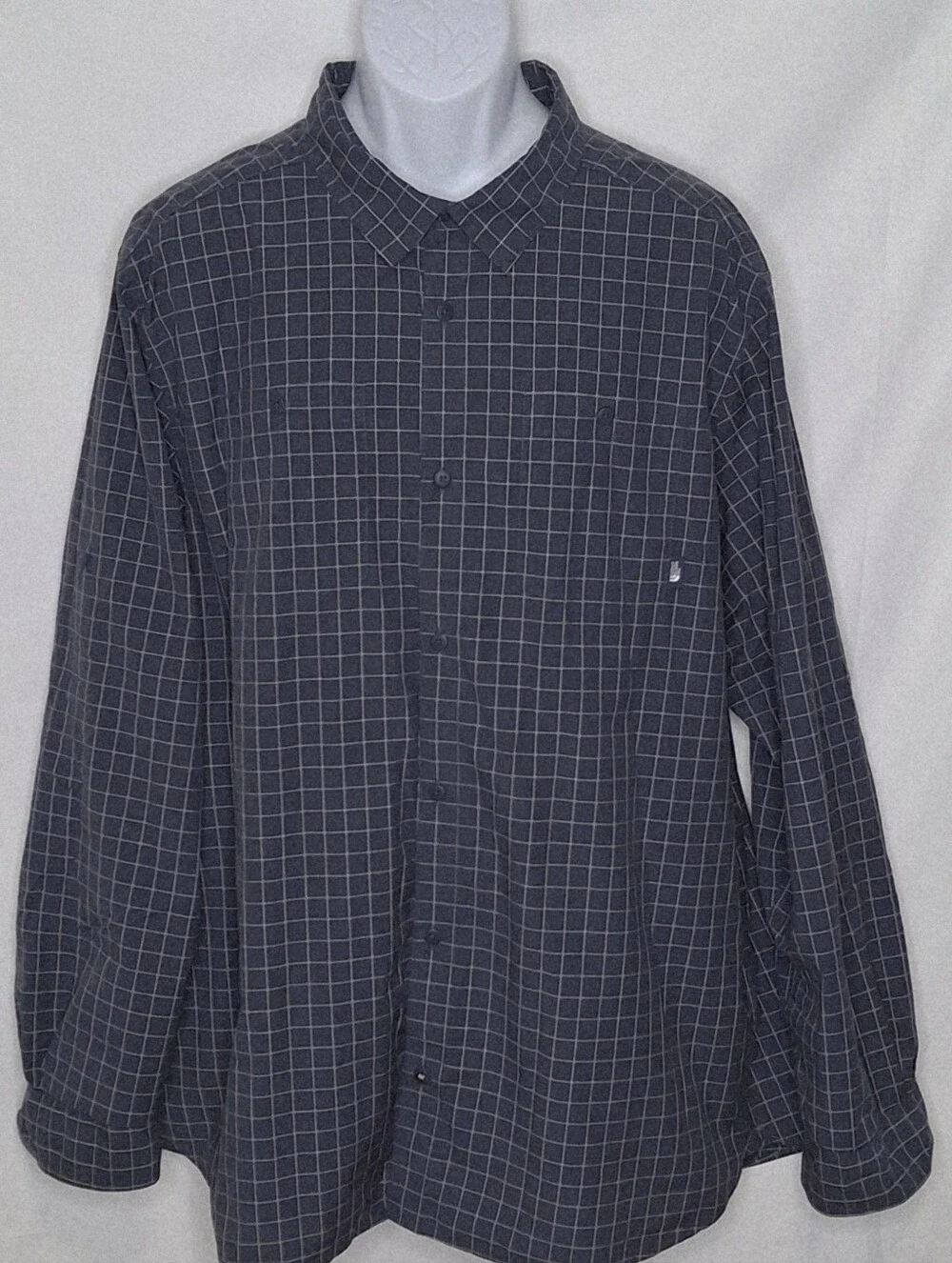 The North Face Classic Men’s Long-Sleeve Windowpane Button-Up Shirt XXL